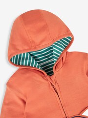 JoJo Maman Bébé Rust Fox Appliqué Reversible Hoodie - Image 5 of 8