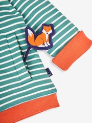 JoJo Maman Bébé Rust Fox Appliqué Reversible Hoodie - Image 8 of 8