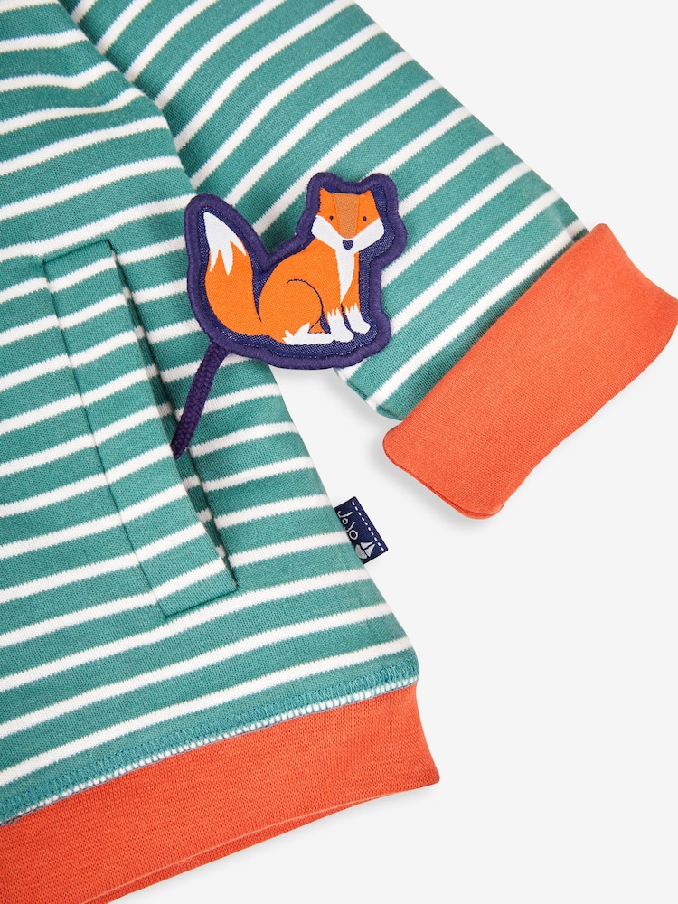JoJo Maman Bébé Rust Fox Appliqué Reversible Hoodie - Image 8 of 8