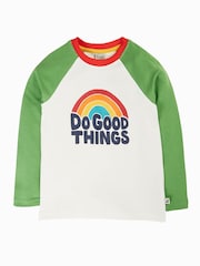 Frugi White Tamar Raglan Top - Image 1 of 3