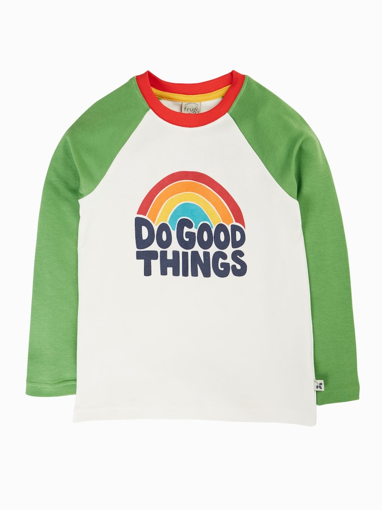 Frugi White Tamar Raglan Top - Image 1 of 3 Frugi White Tamar Raglan Top - Image 1 of 3