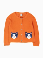 Frugi Orange Halloween Clement Cardigan - Image 1 of 3