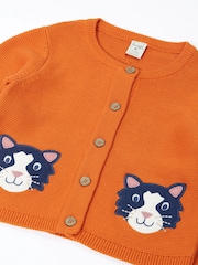 Frugi Orange Halloween Clement Cardigan - Image 2 of 3