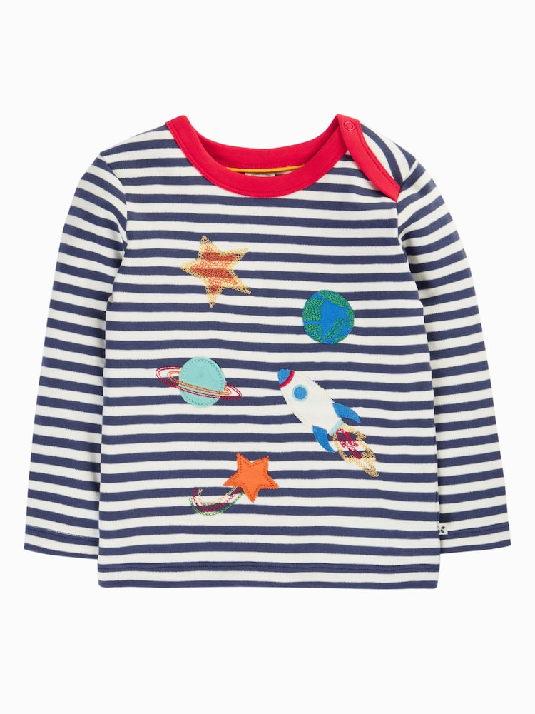 Frugi Blue Orion Applique Top - Image 1 of 3 Frugi Blue Orion Applique Top - Image 1 of 3