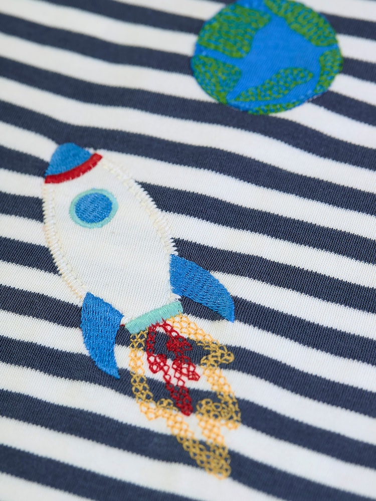 Frugi Blue Orion Applique Top - Image 3 of 3 Frugi Blue Orion Applique Top - Image 3 of 3
