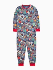 Frugi Blue Zelah Zip Up All-In-One - Image 1 of 3