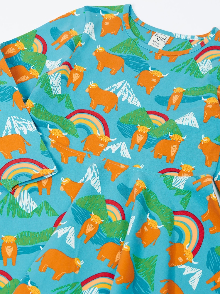 Frugi Blue Sofia Skater Dress - Image 2 of 3 Frugi Blue Sofia Skater Dress - Image 2 of 3