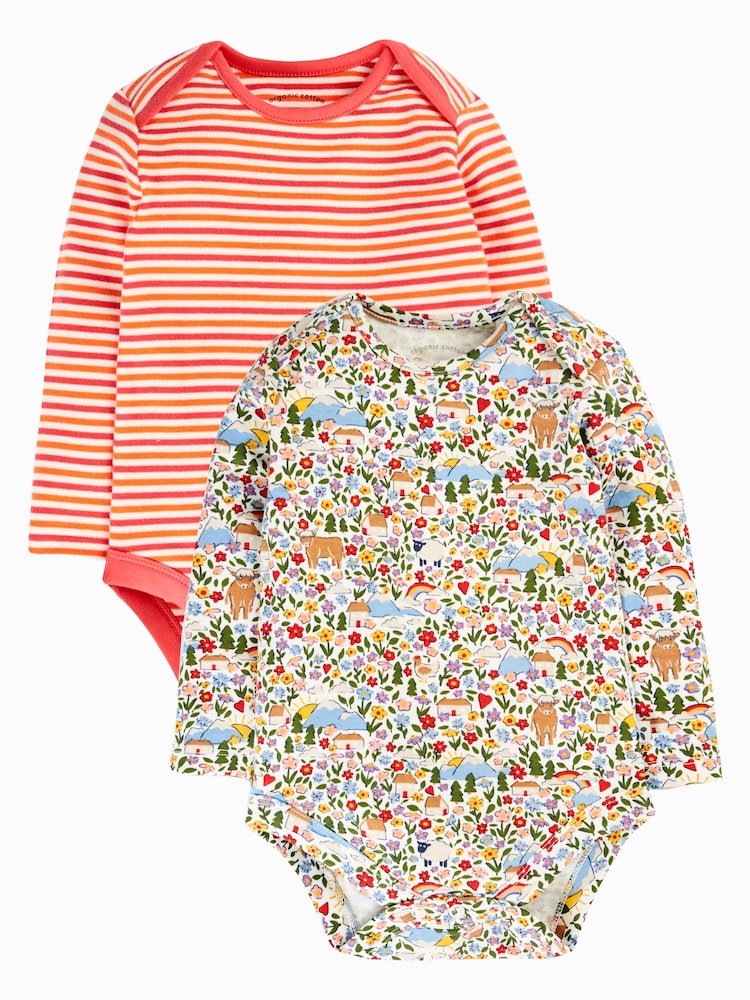 Frugi Pink Super Special Bodysuits 2 Pack - Image 1 of 3