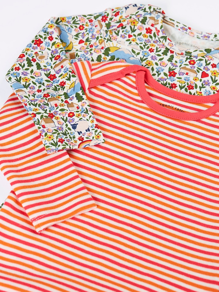 Frugi Pink Super Special Bodysuits 2 Pack - Image 2 of 3