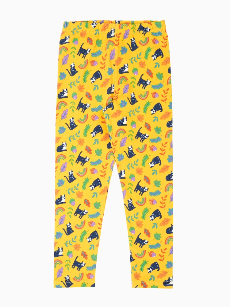 Frugi Yellow Halloween Libby Printed Leggings - Image 2 of 4 Frugi Yellow Halloween Libby Printed Leggings - Image 2 of 4