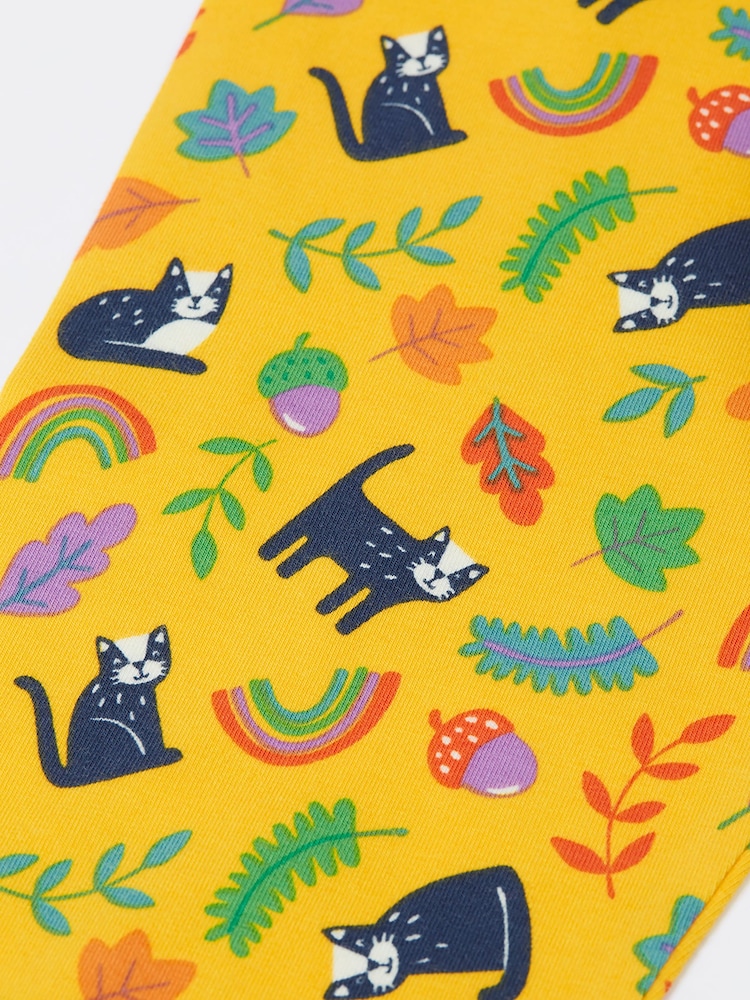 Frugi Yellow Halloween Libby Printed Leggings - Image 4 of 4 Frugi Yellow Halloween Libby Printed Leggings - Image 4 of 4