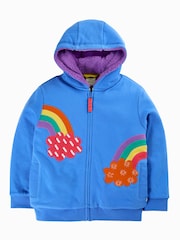 Frugi Blue Ted Fleece Lined Hoodie - Image 1 of 3