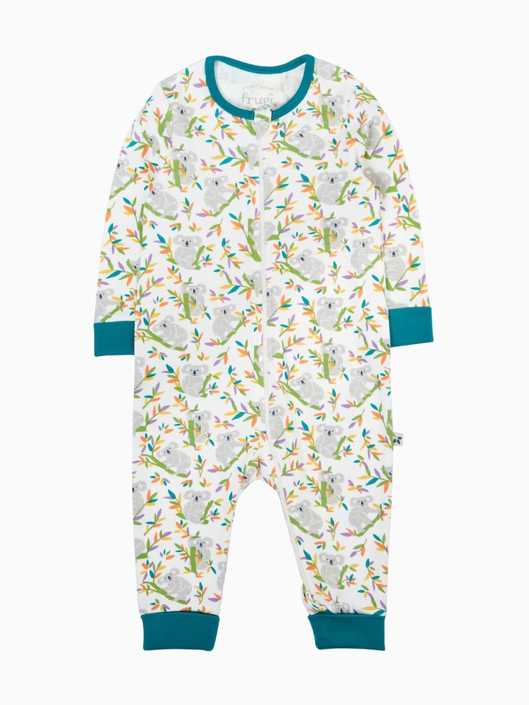 Frugi White Zelah Zip Up All-In-One - Image 1 of 3 Frugi White Zelah Zip Up All-In-One - Image 1 of 3