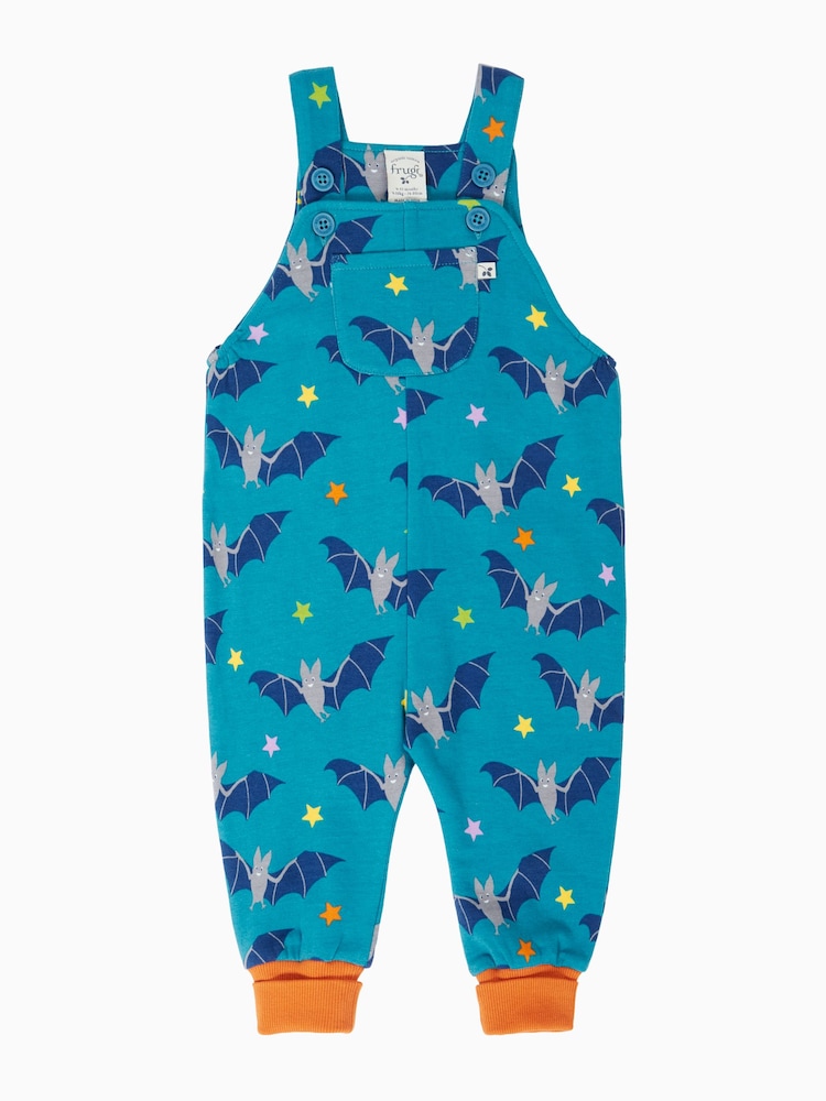 Frugi Blue Halloween Cosy Parsnip Dungaree - Image 1 of 3 Frugi Blue Halloween Cosy Parsnip Dungaree - Image 1 of 3