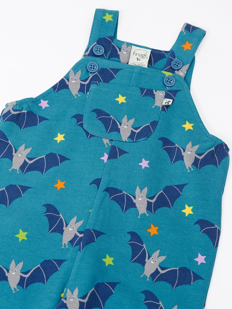 Frugi Blue Halloween Cosy Parsnip Dungaree - Image 2 of 3 Frugi Blue Halloween Cosy Parsnip Dungaree - Image 2 of 3