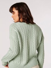 Apricot Green Stripe Detail Cricket Jumper - Image 2 of 4