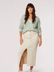 Apricot Green Stripe Detail Cricket Jumper - Image 3 of 4