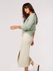 Apricot Green Stripe Detail Cricket Jumper - Image 4 of 4