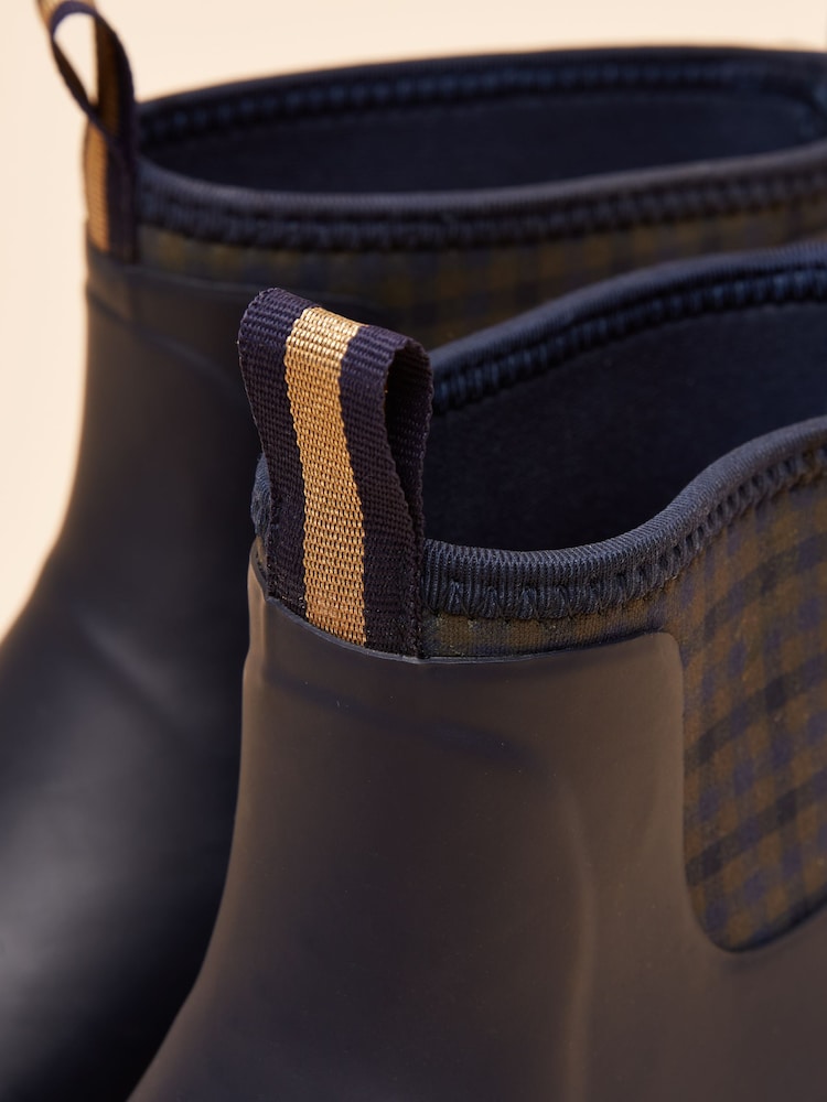 Joules Foxton Navy Blue Neoprene Lined Ankle Wellies - Image 6 of 6