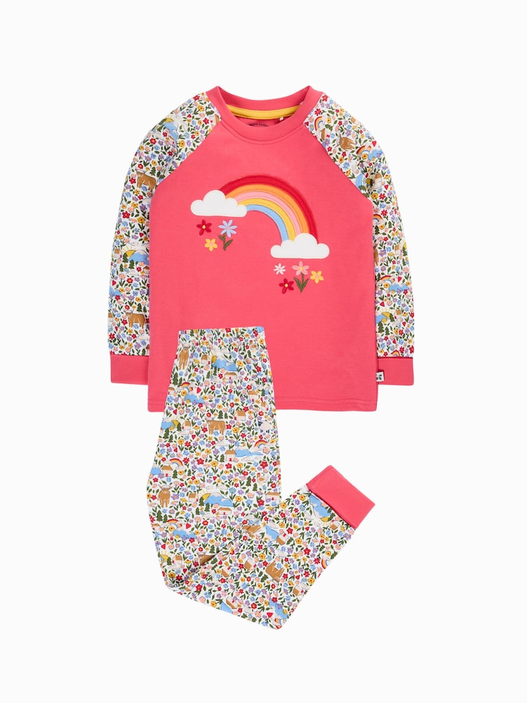 Frugi Pink Halloween Jamie Jim Jams Pyjamas - Image 1 of 3 Frugi Pink Halloween Jamie Jim Jams Pyjamas - Image 1 of 3