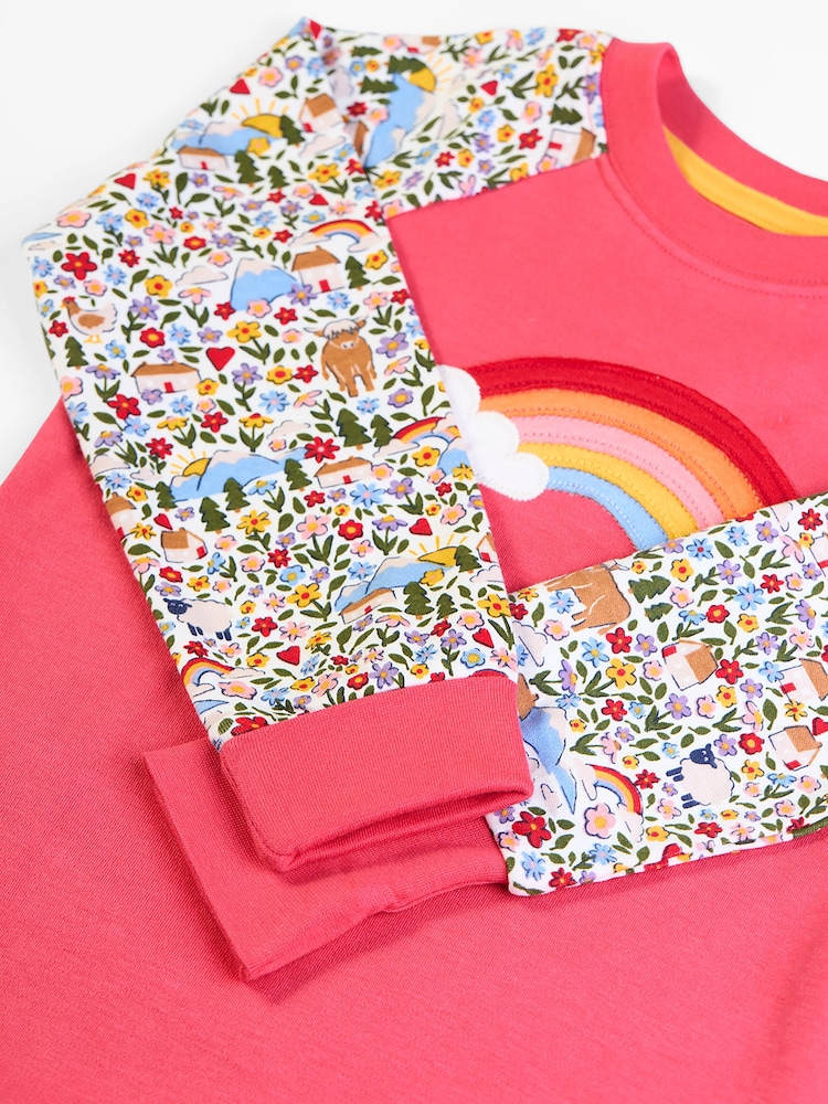 Frugi Pink Halloween Jamie Jim Jams Pyjamas - Image 2 of 3 Frugi Pink Halloween Jamie Jim Jams Pyjamas - Image 2 of 3