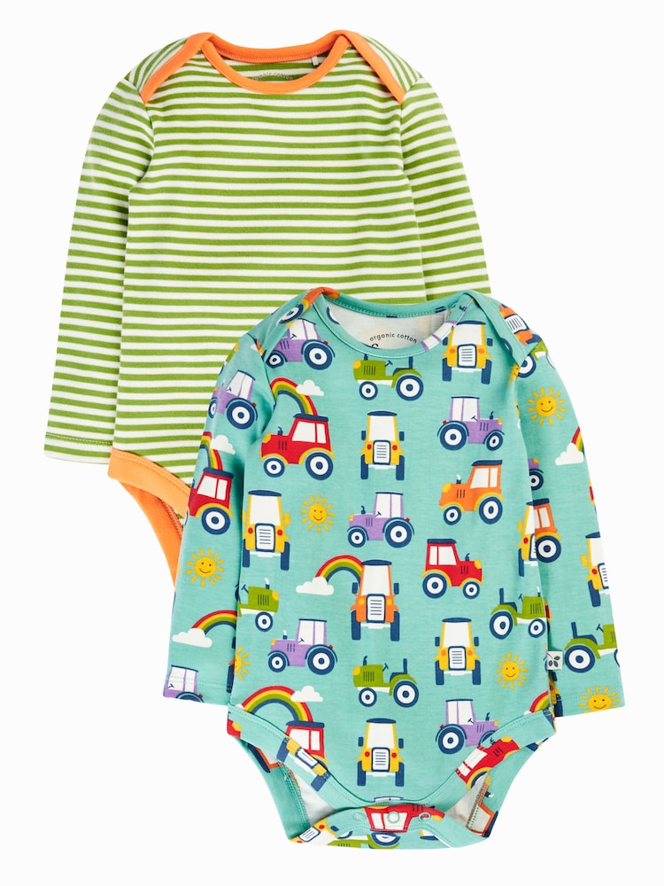 Frugi Blue Super Special Bodysuits 2 Pack - Image 1 of 3