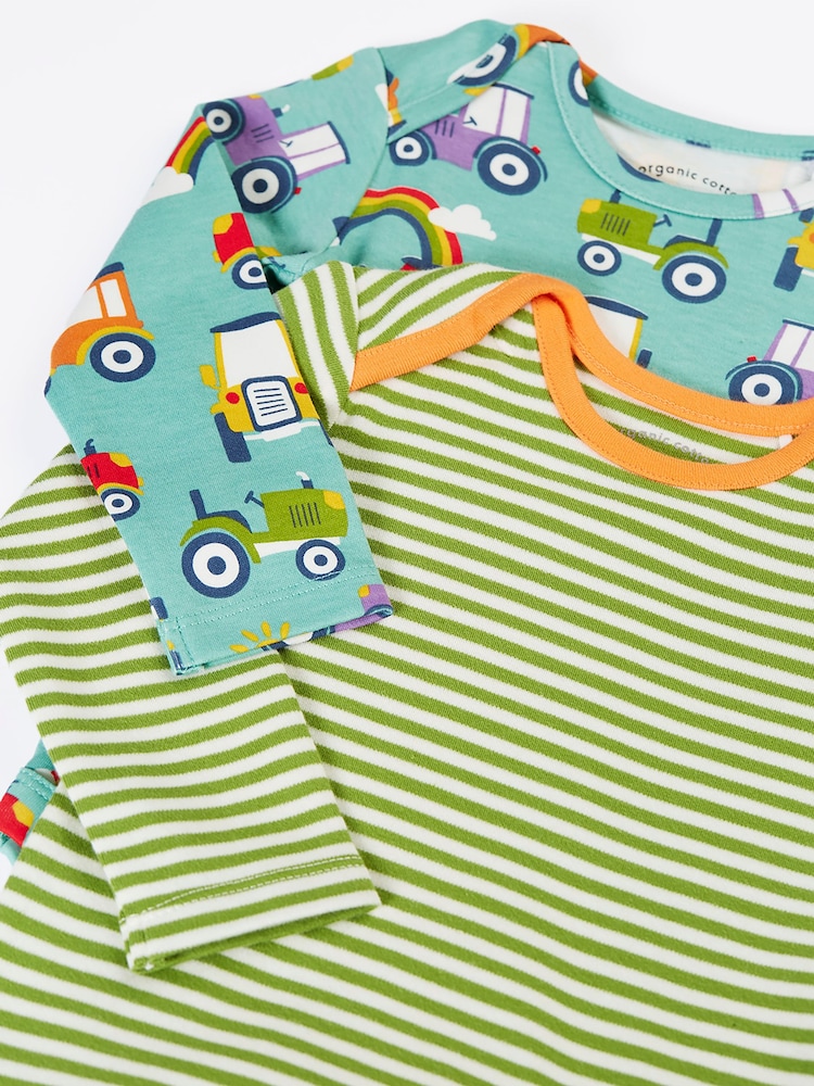 Frugi Blue Super Special Bodysuits 2 Pack - Image 2 of 3