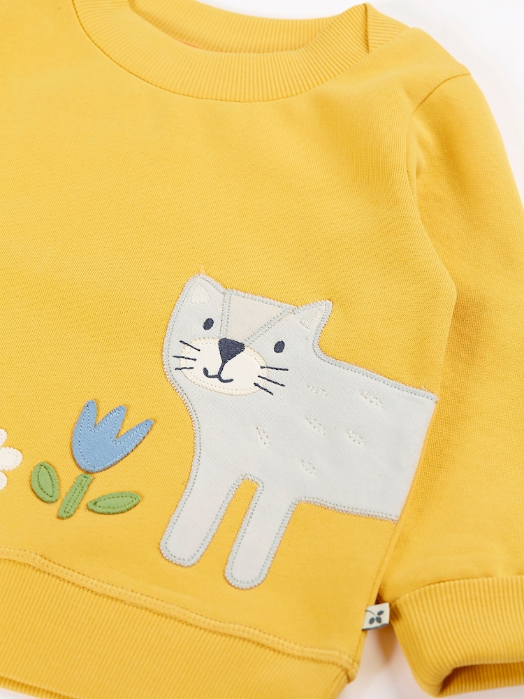 Frugi Yellow Halloween Easy On Jumper - Image 2 of 3 Frugi Yellow Halloween Easy On Jumper - Image 2 of 3