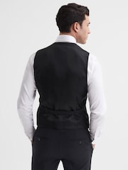 Reiss Black Hope Modern Fit Travel Waistcoat - Image 5 of 5