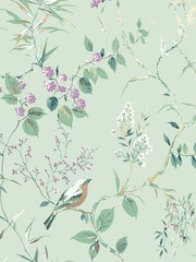 Crown Plum Purple Mariko Floral Wallpaper - Image 2 of 2