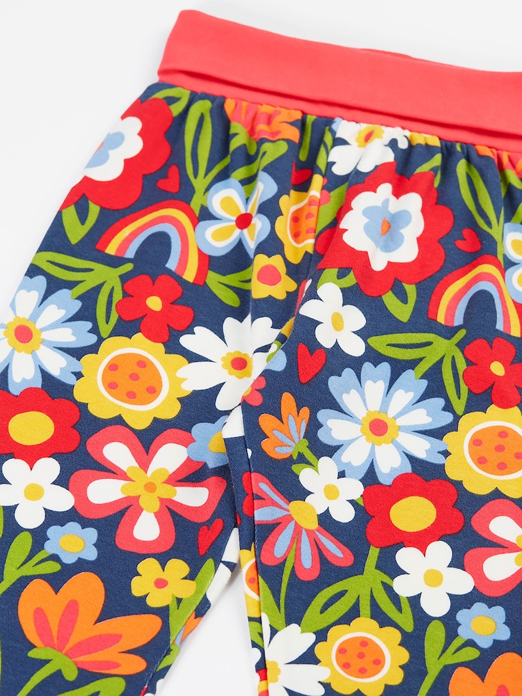 Frugi Blue Piper Printed Parsnip Joggers - Image 2 of 3 Frugi Blue Piper Printed Parsnip Joggers - Image 2 of 3