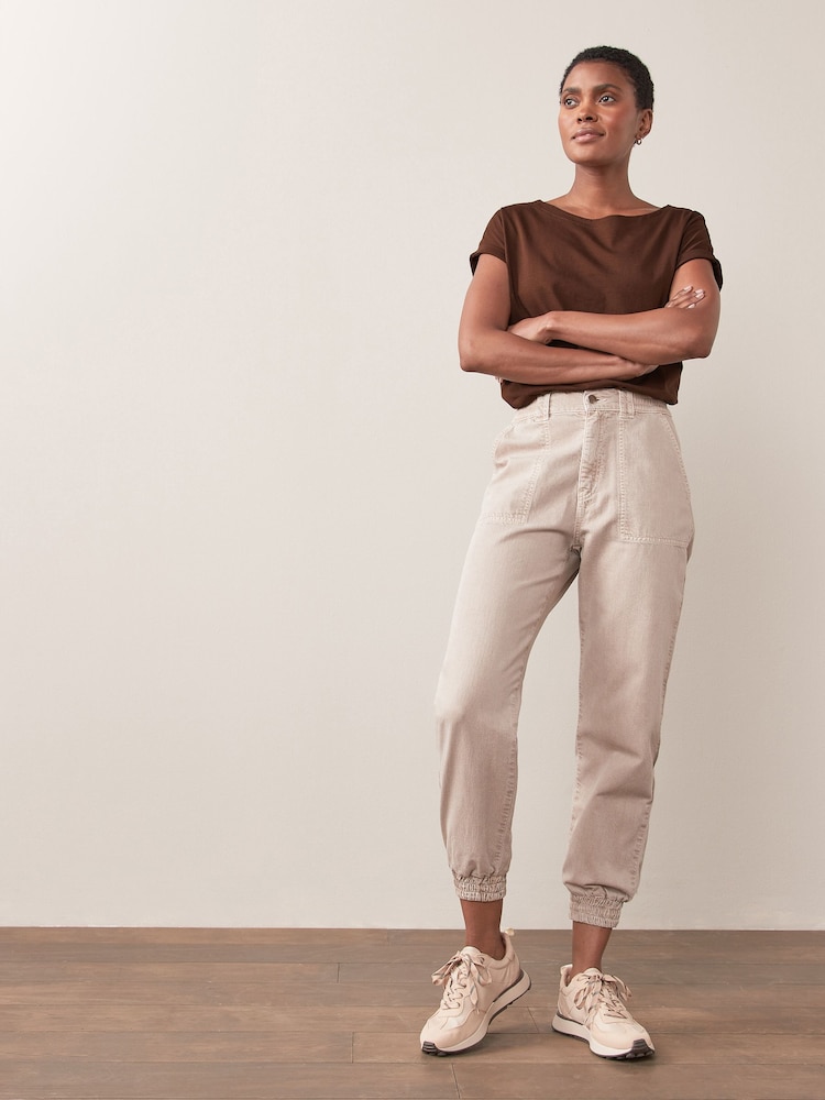 Chocolate Brown Cap Sleeve T-Shirt Top - Image 4 of 6