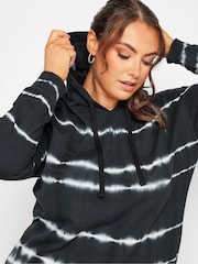 Yours Curve Black Tie Dye Longline Sweatshirt - Image 4 of 4