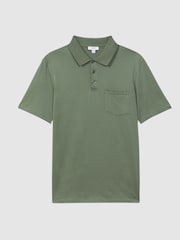 Reiss Fern Green Austin Short Sleeve Polo T-Shirt - Image 2 of 4