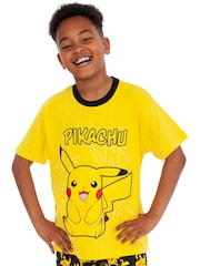 Character Yellow Pokemon Short 100% Cotton Pyjamas - Image 7 of 8