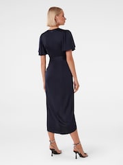 Forever New Blue Carolina Satin Midi Dress - Image 2 of 4
