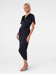 Forever New Blue Carolina Satin Midi Dress - Image 3 of 4