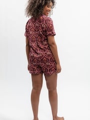 Fable and Eve Pink Geo Print Short Pyjamas Set - Image 3 of 4