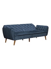 Novogratz Blue Tallulah Velvet Memory Foam Futon - Image 3 of 4