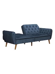 Novogratz Blue Tallulah Velvet Memory Foam Futon - Image 4 of 4