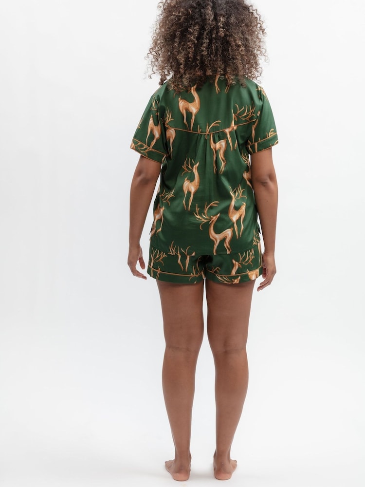 Fable and Eve Deer Print Shorty Set - صورة 2 من 3