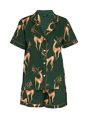 Fable and Eve Deer Print Shorty Set - صورة 3 من 3