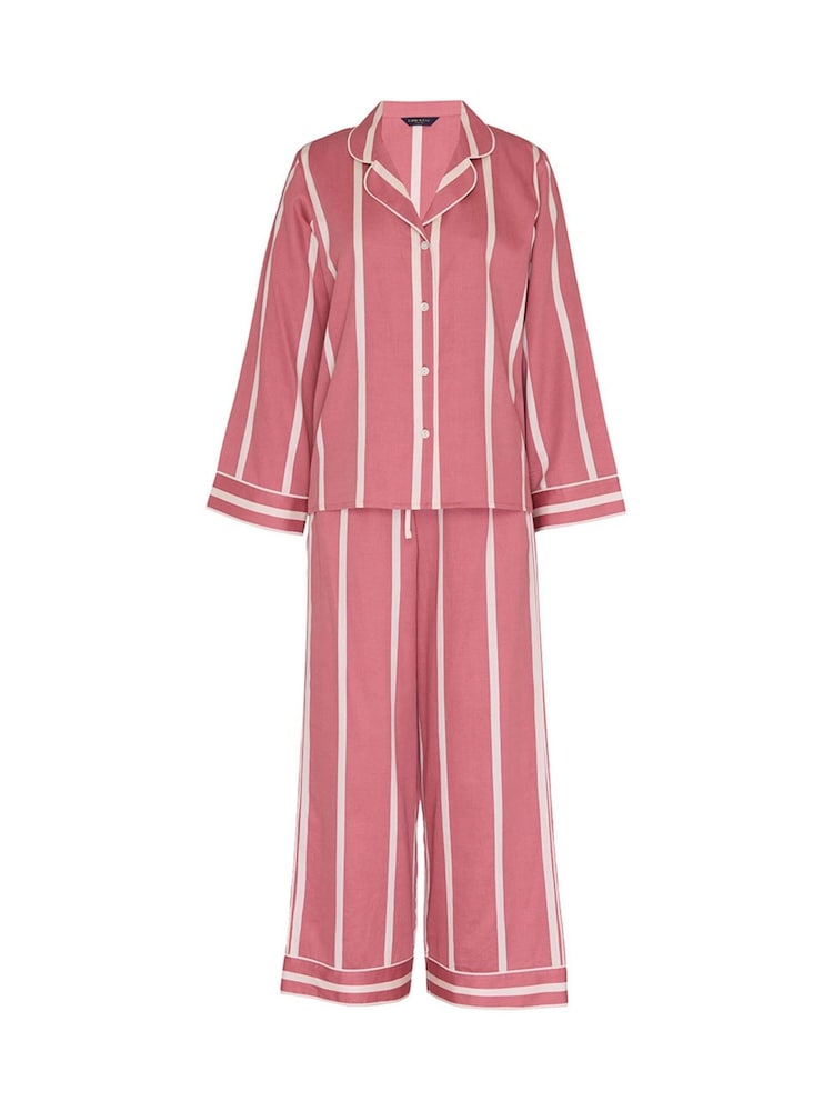 Fable and Eve Printed Stripe Wide Leg Pyjamas Set - תמונה 4 מתוך 4