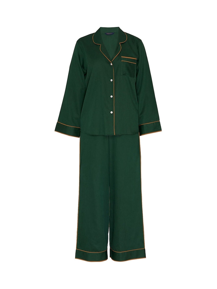 Fable and Eve Green Wide Leg Pyjamas Set - Image 4 of 4 Fable and Eve Green Wide Leg Pyjamas Set - Image 4 of 4