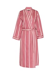 Fable and Eve Pink Printed Stripe Long Dressing Gown - Image 3 of 3