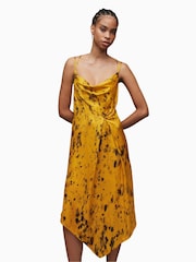 AllSaints Yellow Marta Ronnie Dress - Image 4 of 7
