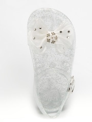 Lelli Kelly Bow Glitter Jelly Sandals - Image 2 of 5