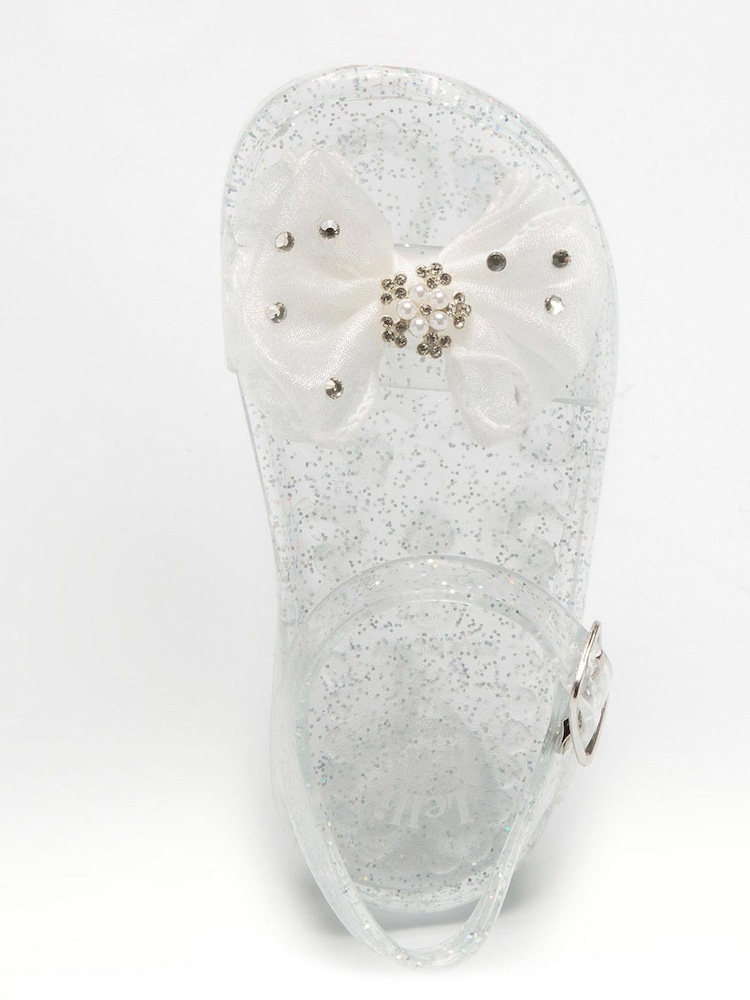 Lelli Kelly Bow Glitter Jelly Sandals - Image 2 of 5
