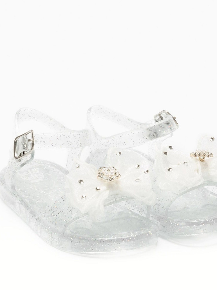 Lelli Kelly Bow Glitter Jelly Sandals - Image 5 of 5