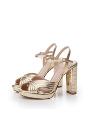 Moda In Pelle Supernova Gold Platform Heel Sandals - Image 2 of 5
